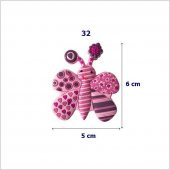 Çocuk Odası Mobilya Kulp Dolap Düğme Pembe Kelebek - 2