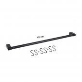 Mutfak Aksesuar Askı Borusu Set ve 6 Adet Kanca Set Siyah 40 cm - 1