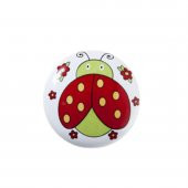 Tomurcuk Porselen Düğme Uğur Böceği Çocuk Odası Mobilya Kulp - 1