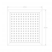 Tema 55200 Quadro Kare Tepe Duş Başlığı - 2