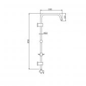 Tema Rain Plus Tetra Sürgülü Banyo Duş Takımı Seti Paslanmaz Boru - 3
