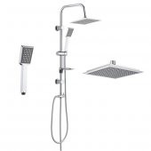 Tema Rain Quadro Sürgülü Banyo Duş Takımı Seti Paslanmaz Boru - 1