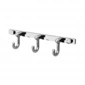 Hook 3 lü Askı Banyo Askısı Askılık Bornozluk Paslanmaz Krom - 1