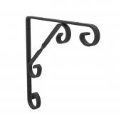 Burgulu 20 x 25 cm Dekoratif Raf Altı Raf Ayağı Konsol Siyah - 1