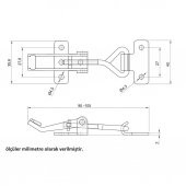 Ayarlı Gergi Kilidi Kaput Mandalı Kovan Kilidi Kod 41-003 - 2
