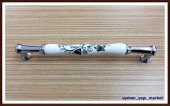 PORSELEN KULP DOLAP ÇEKMECE 81025 MODEL 303 DESEN 192 MM KROM - 1
