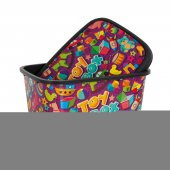 Oyuncak Kutusu Saklama Kutusu Seti 3lü ToyBox - 5