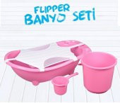 Flipper Bebek Banyo Küvet Seti - 5 Parça Bebek Banyo Küveti - 4