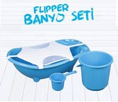 Flipper Bebek Banyo Küvet Seti - 5 Parça Bebek Banyo Küveti - 3