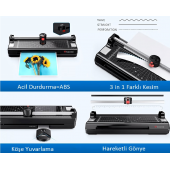 Baove OCW280 A4 Laminasyon Makinesi ve Kağıt Kesme Makinesi + 10 Pvc Film - 6