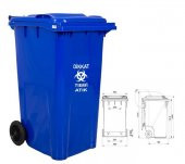 Safell Plastik Tıbbi Atık Çöp Konteyneri 240 Litre Konteyner A+ Kalite Kırmızı - 5
