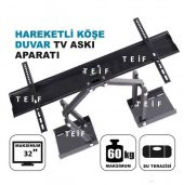 Teif 32'' - 82 Ekran Köşe Askı Aparatı - Led Tv Köşe Askı Aparatı - Su Terazili - 2