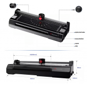 Baove OCW380 A3 Laminasyon Makinesi ve Kağıt Kesme Makinesi + 20 Pvc Film - 5
