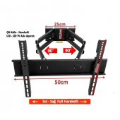 Hanger 32'' - 55'' Ekran Çift Kollu Hareketli Tv Askı Aparatı - 2