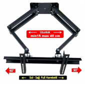 Dizayn Truva 32'' 60'' - 152 Ekran Hareketli Tv Askı Aparatı - Su Terazisi Hediye - 2
