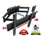 Dizayn Truva 32'' - 55'' - 82-140 Ekran Hareketli Tv Askı Aparatı -  Su Terazisi Hediye - 1