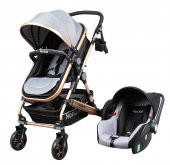 Norfolk Baby Voyage Air Luxury 5 In 1 Kahverengi Travel Sistem Bebek Arabası - 6