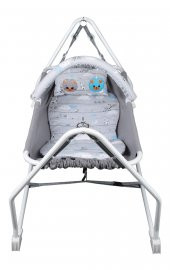 Norfolk Baby Sleep Oyuncaklı Sallanır Bebek Beşiği Hamak Beşik Sallanır Bebek Hamağı Gri - 3