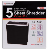 Baove PS510 Evrak İmha Makinesi ve Kağıt İmha Kredi Kartı İmha Makinesi - Çapraz Kesim - 9Lt - 4