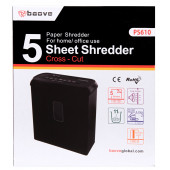Baove PS610 Evrak İmha Makinesi ve Kağıt Kesme - Cd - Kredi Kartı İmha Makinesi - Çapraz Kesim - 11Litre - 4