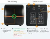Tunçmatik Lite II 1000VA TSK5208 Ups Güç Kaynağı Lineinteractive - 4