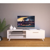 Nur Mobilya 140 cm Beyaz Polen Tv Sehpası/Tv Ünitesi - 1