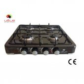 Uğur Ocak Black Cam Emaye Set Üstü 4 Gözlü Ocak Doğal Gazlı - 1