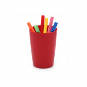 HK50248A3-K KALEMLİK KIRMIZI RENKLİ MELAMİN OFİS GERECİ 8X8X11CM 320ML - 4