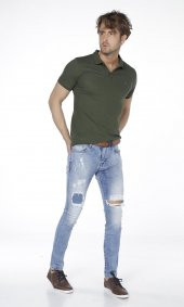 Grj Denim Yırtıklı Yamalı Slim Fit Erkek Kot Pantolon - 9