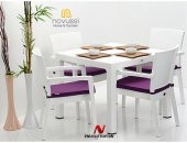 2 ADET NOVUSSİ PARİS MODEL SANDALYE MİNDERİ (MOR RENK) - 1