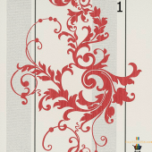 KIRMIZI DAMASK DUVAR KAĞIDI (8M2) 25,90 TL - 1