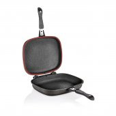 Schafer Granit Double Grill Pan 32 cm Çok Amaçlı Izgara Tavası - 2