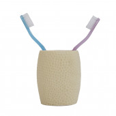 DT0082SB DİŞ FIRÇALIK''MACUNLUK SARI PETEK DESENLİ POLİRESİN 8X8X10CM 400ML thumbnail 2