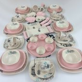 Keramika Retro Pembe Çeyiz Seti 6 Kişilik Kahvaltı / Yemek Takımı - 2
