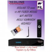 Redline TS 5000 Uydu 12 Ay Filbox Akıllı Kumanda Wifi Anten - 5