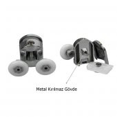 Duşakabin Tekerleği Metal Gövdeli Üst Krom Teker Çapı 24 mm - 3
