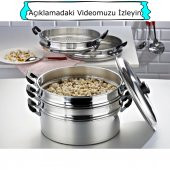 Buharlı Mantı Tenceresi Alüminyum 32 Cm Özbek Kazak Mantı *video* - 2