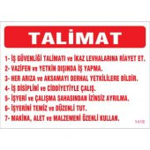 Pvc iş güvenliği levhası - talimat - 1