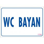 Pvc iş güvenliği levhası - wc bayan - 1
