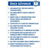 Pvc iş güvenliği levhası - önce güvenlik - 1