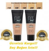 Maybelline Fit Me Matte+Poreless Fondöten Rengini Seç İste!!! (1 Adet) - 1