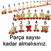 Sevgiliye değişik hediye, ahşap isim treni, harf, kalp, sürpriz - 2