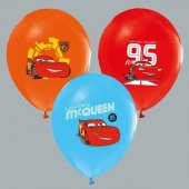 48 ADET CARS BASKILI KARIŞIK BALON DOĞUM GÜNÜ PARTİ UCUZ UÇAN - 1