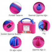 Çift çıkışlı Balon Şişirme Makinası, Elektrikli Balon pompası - 3