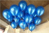 25 adet Metalik Parlak Koyu Mavi Lacivert Balon (Helyumla Uçan) - 2