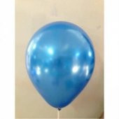 25 adet Metalik Parlak Koyu Mavi Lacivert Balon (Helyumla Uçan) - 3