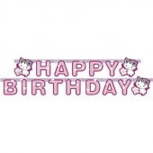 Hello Kitty Happy Birthday Yazı Doğum Günü Parti Yazısı 2 metre - 1
