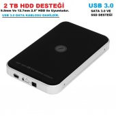 Frisby FHC-2575B 2.5 inc SATA USB 3.0 Harici Harddisk Kutusu HDD Kutu External Hard disk Kutusu 2 TB Destekler - 1