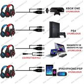 Frisby GAMEMAX FHP-G1460B Mavi Renk Mikrofonlu Gaming Oyuncu Kulaklığı Gaming Kulaklık Işıklı Ledli Çevirici Hediyeli - 4