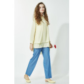 KADIN PANTALON BÜYÜK BEDEN 1660 TENSEL NORMAL BEL CEPLİ 1660TENSEL SORALLİNE - 2